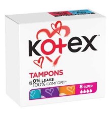 Тампоны жен Kotex ultrasorb Super, silky cover 8шт