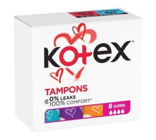 Тампоны жен Kotex ultrasorb Super, silky cover 8шт