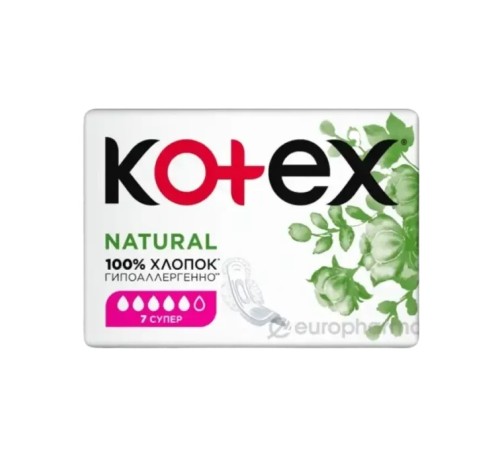 Прокладки Kotex Natural Super 7шт*16