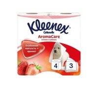 Бумага туалетная Kleenex декор клубника №4, кимберли-кларк корпорейшн