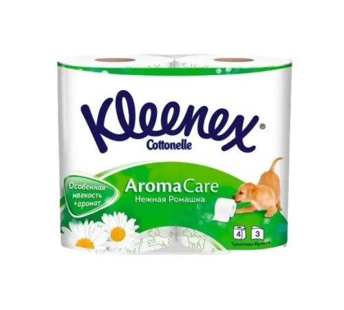 Бумага туалетная Kleenex трехслойная ромашка №4, кимберли-кларк корпорейшн