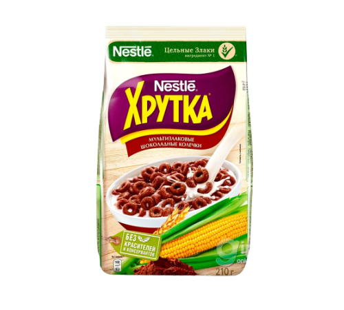 Завтрак Nestle хрутка колечки шоколадные 210г мяг/уп