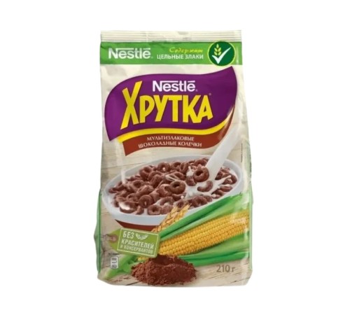 Завтрак Nestle хрутка колечки шоколадные 210г мяг/уп