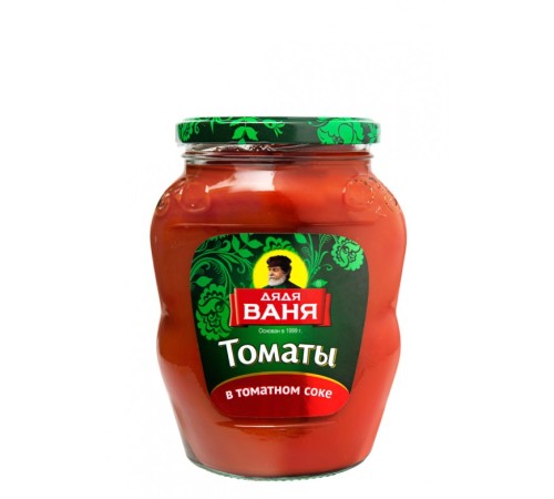 Дядя Ваня томаты в том соке неочищ.680г ст/б 12/96