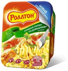 РОЛЛТОН лапша острая куринная лоток 90гр