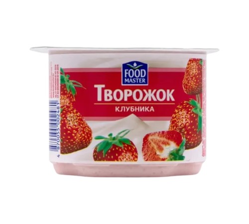 ТВОРОЖОК ФМ КЛУБНИКА , 4% 100ГР