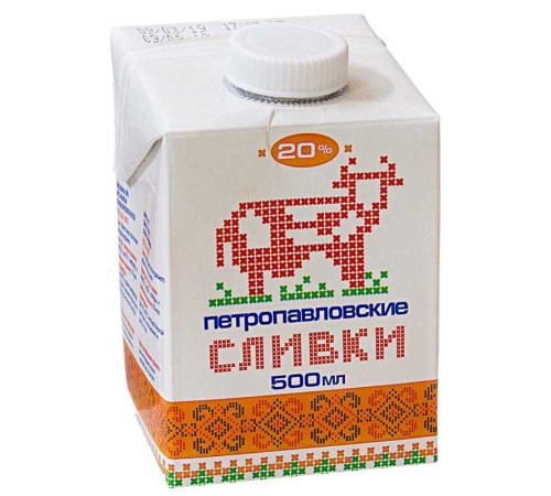 Сливки Петропавловские 20%