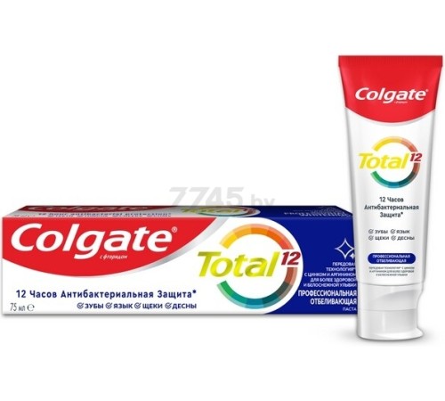 Зубная паста Colgate total 75ml (12ш/у) профессиональная отбеливающая