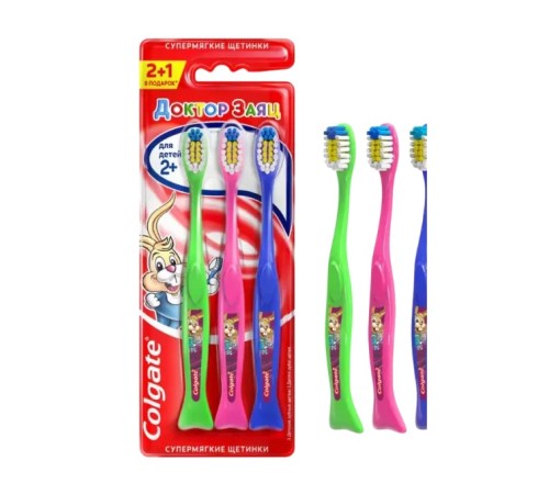 Colgate с 2 лет супермягкая зубная щетка детская, Colgate Palmolive