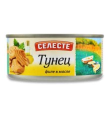 Тунец филе в масле Celeste NEW 140 гр