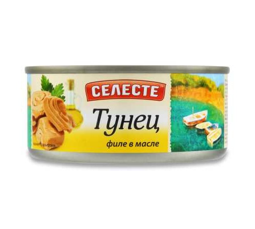 Тунец филе в масле Celeste NEW 140 гр Тунец филе в масле Celeste NEW 140 гр