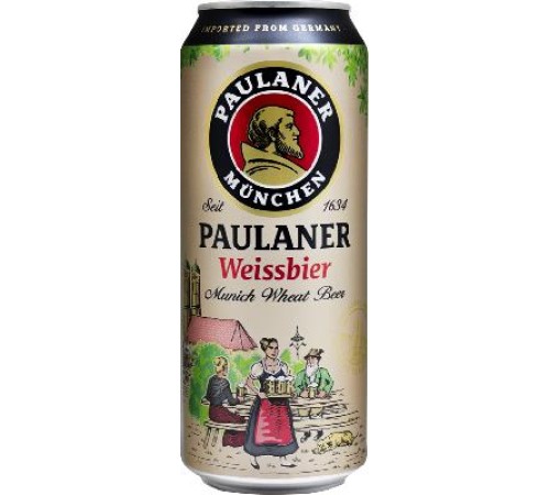 Пиво Paulaner-Светлое ж/б 0,5л