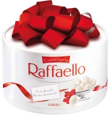 Конфеты ferrero raffaello confetteria с миндальным орехом, 200г, подарочная упаковка,