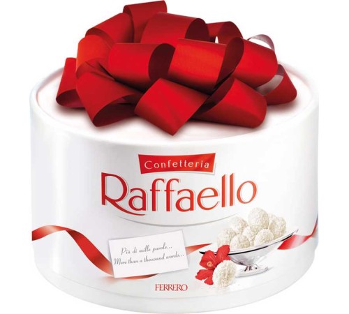 Конфеты ferrero raffaello confetteria с миндальным орехом, 200г, подарочная упаковка,