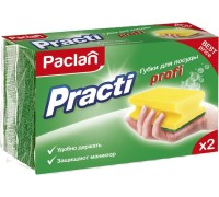 PACLAN PRACTI  губки для посуды Profi 2 шт