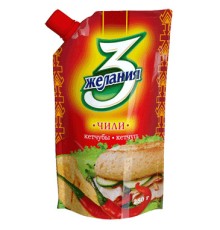 Кетчуп 3 желания Чили 250г с дозатором