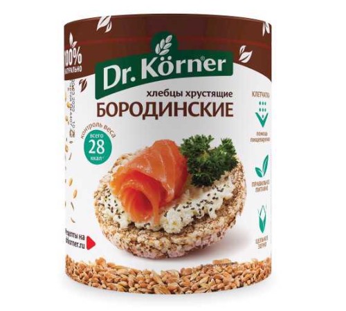 Хлебцы dr.korner 100г бородинские хрустящие