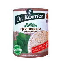 Хлебцы dr.korner гречневые с витаминами 100г м/у