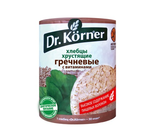 Хлебцы dr.korner гречневые с витаминами 100г м/у