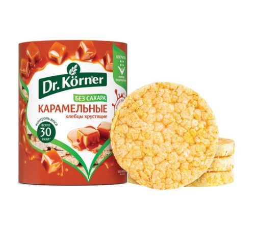 Хлебцы dr.korner 90г кукурузно-рисовые карамельные