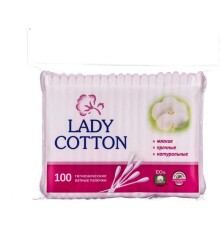 Ватные палочки Lady Cotton 100шт пакет