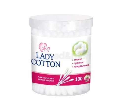 Ватные палочки Lady cotton в банке 100шт