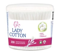 Ватные палочки Lady cotton гигиенические эффективный уход 100% 200шт пл/ст
