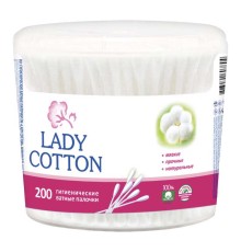 Ватные палочки Lady cotton гигиенические эффективный уход 100% 200шт пл/ст