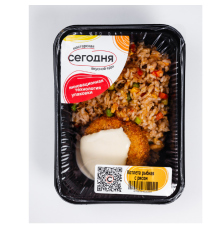 Котлета рыбная с рисом