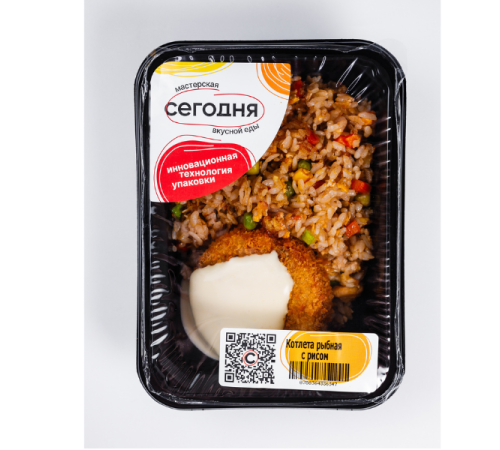 Котлета рыбная с рисом Котлета рыбная с рисом