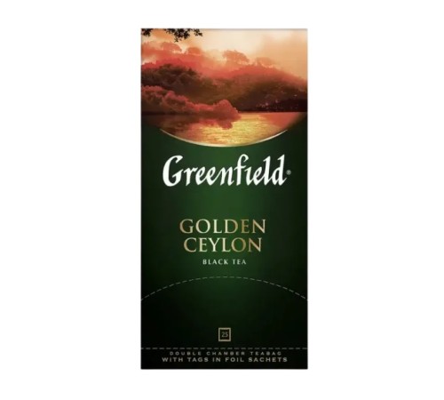 Чай greenfield пакетированный в термосаше Golden ceylon.Black tea.
