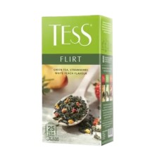 Чай Tess flirt, зеленый со вкусом земляники, 25 пакетиков в конвертах по 2г, шк 06494