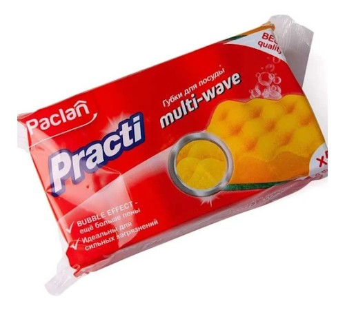PACLAN PRACTI губки для посуды MULTI-WAVE 5шт