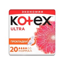 Kotex ультра софт энд драй нормал дуо прокладки жен №10+№10, кимберли-кларк корпорейшн