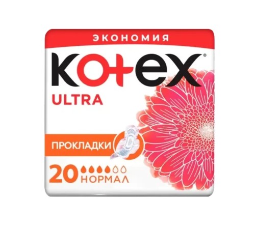 Kotex ультра софт энд драй нормал дуо прокладки жен №10+№10, кимберли-кларк корпорейшн