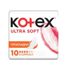 Прокладки жен Kotex Ultra Soft Normal pads гигиенич 10шт (ступино)