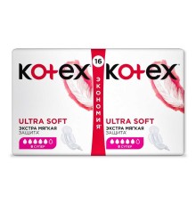 Прокладки гигиенич Kotex Ultra Soft Super 16шт (ступино)