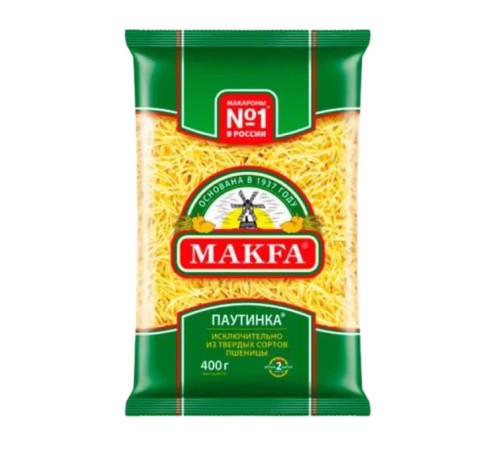 Makfa "Паутинка" вермишель 400г мяг/уп