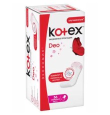 Прокладки ежедн, Kotex Deo Superslim liners 56шт*16 Котекс Ультратонкие 56*16