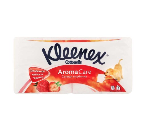 Бумага туалетная Kleenex Сочная клубника 3-сл 8рул.