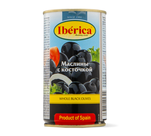 Оливки IBERICA черн.с кост. 370мл
