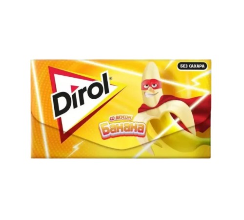 Dirol жевательная резинка со вкусом банана