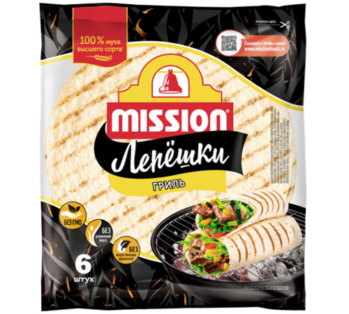 Лепешки MISSION gril 166гр Лепешки MISSION gril 166гр