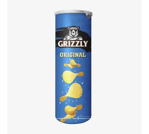 Картоф Чипсы ТМ Grizzly со вкусом Original в тубусе 70 гр Картоф Чипсы ТМ Grizzly со вкусом Original в тубусе 70 гр