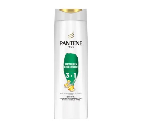 Шампунь Pantene Pro-v блестящие и шелковистые 3в1 360мл