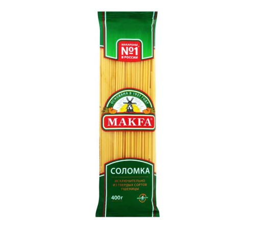Makfa "Соломка" макароны длинные 400г мяг/уп