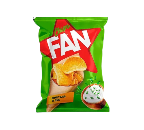 ЧИПСЫ FAN 120ГР. СМЕТАНА И ЛУК