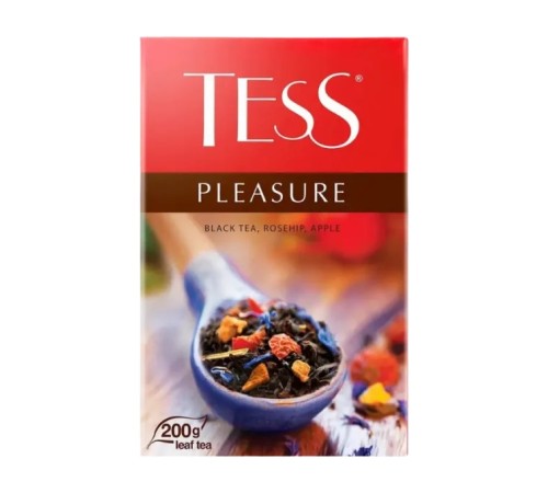 Чай Tess pleasure черный байховый шиповник/яблоко 200г