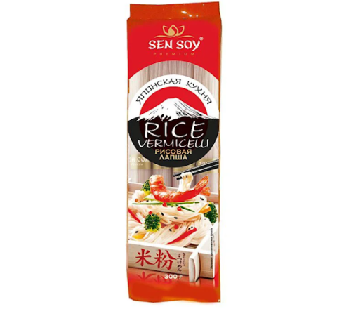 Макароны sen soy Rice vermicelli лапша рисовая 300г м/у