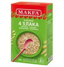Makfa Хлопья 4 злака 400г м/у